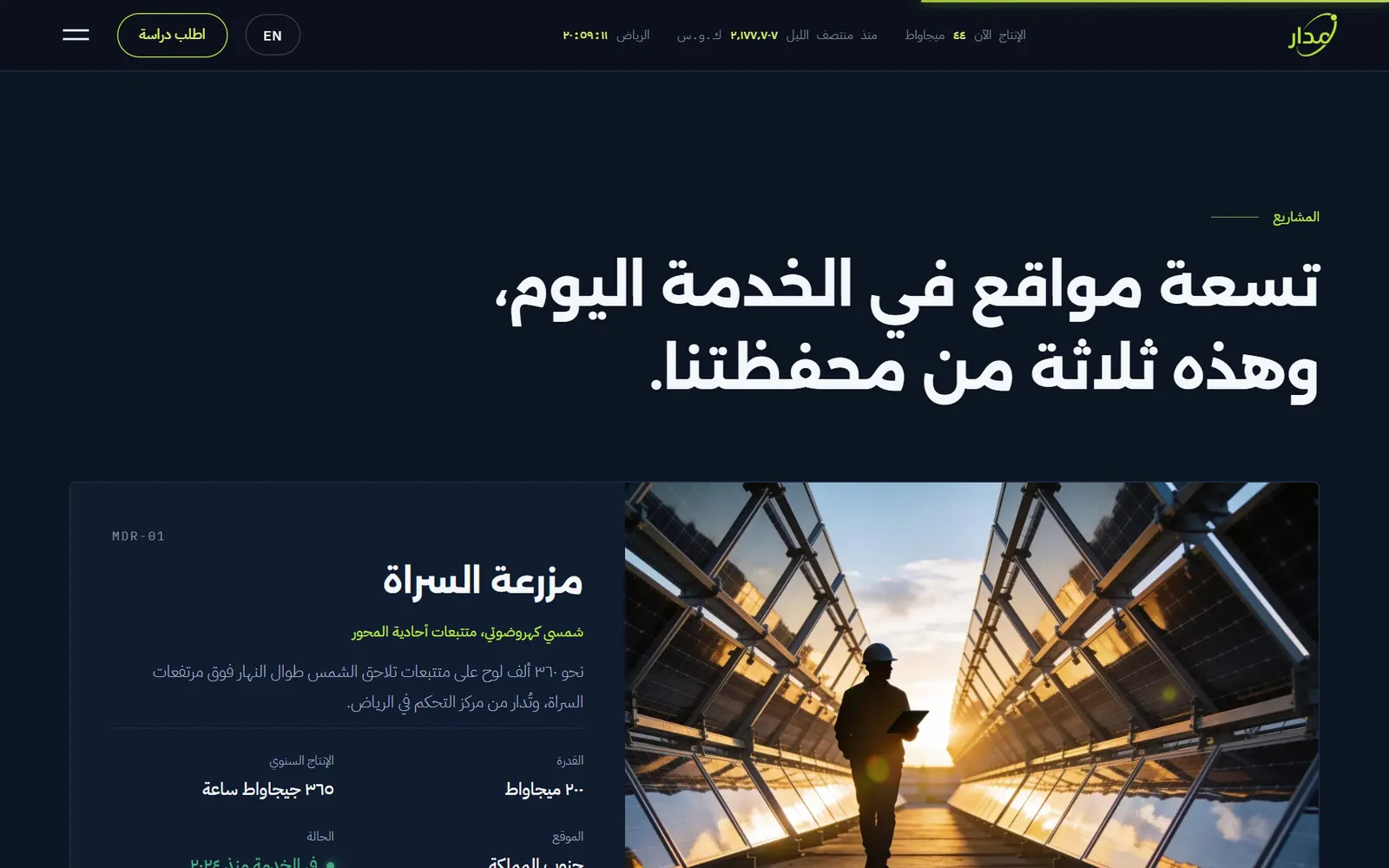 مَدار: المشاريع