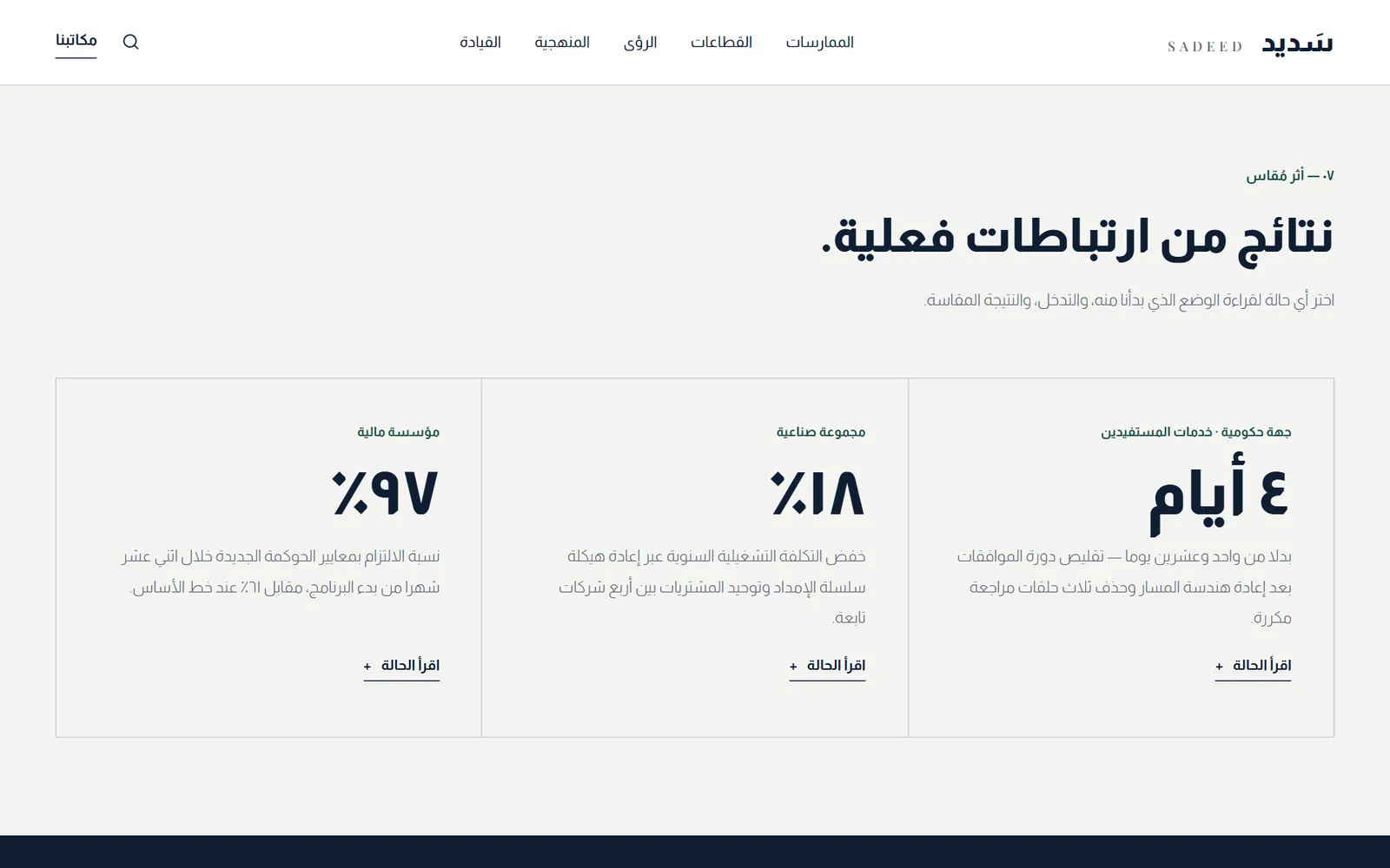 سَديد: دراسات الحالة